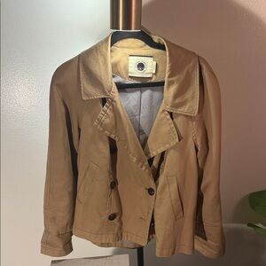 Daughters of Liberation crop trench Trending‎ spring '26 trending tan shirt coat